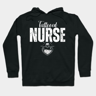 Tattooed Nurse with Heart-Shaped Potion Bottle Hoodie